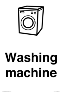 Dementia washing machine sign